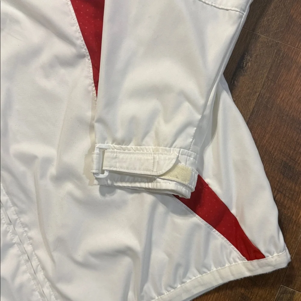 Nike Air Jordan Windbreaker Jacket White Red Zip Up XXL